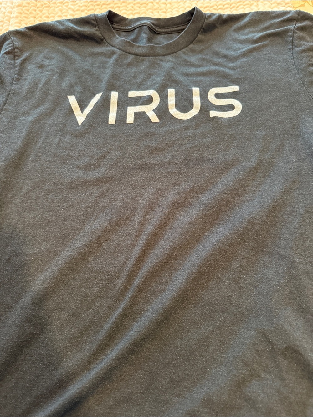 Virus Black T-Shirt with White Logo